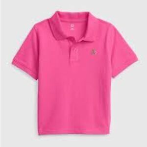 Gap Toddler 100% Organic Cotton Pique Polo - Pink - 5T